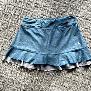 Sofibella Tennis Skirt - Blue with White Mesh Detail - Size Small